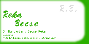 reka becse business card